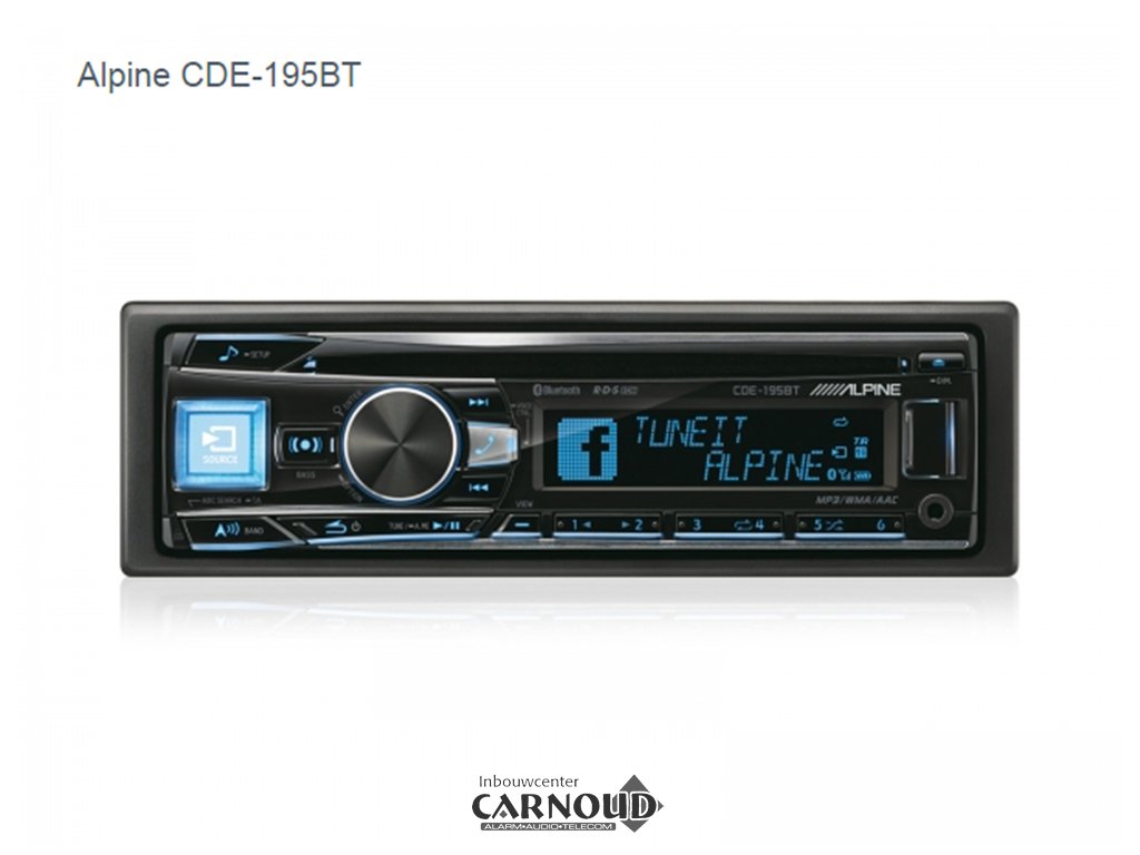 Alpine CDE-195BT - Afbeelding 2