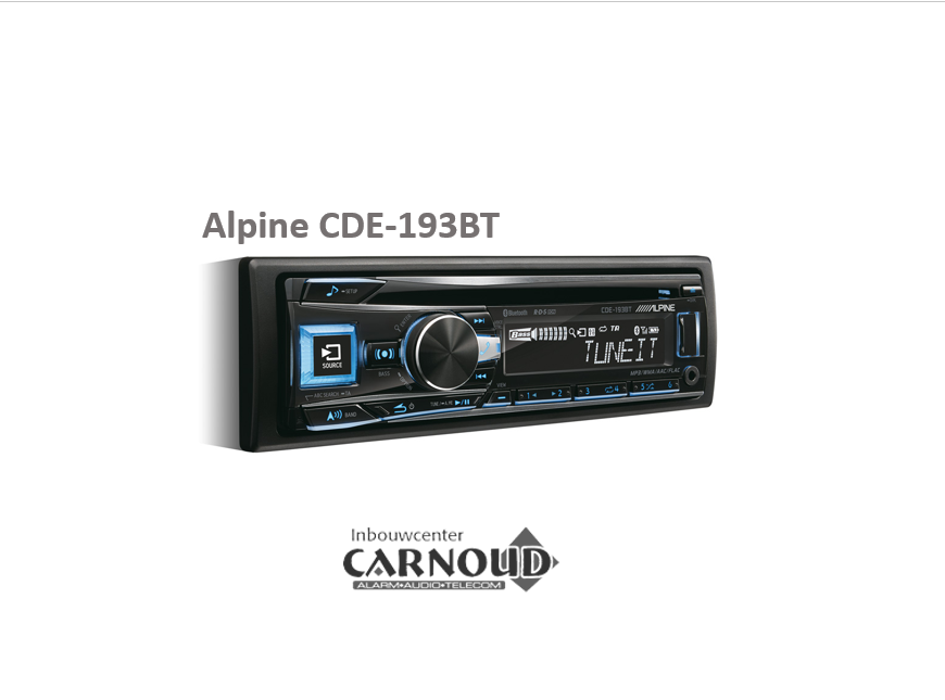 Alpine CDE-193BT – Carnoud Inbouw Center